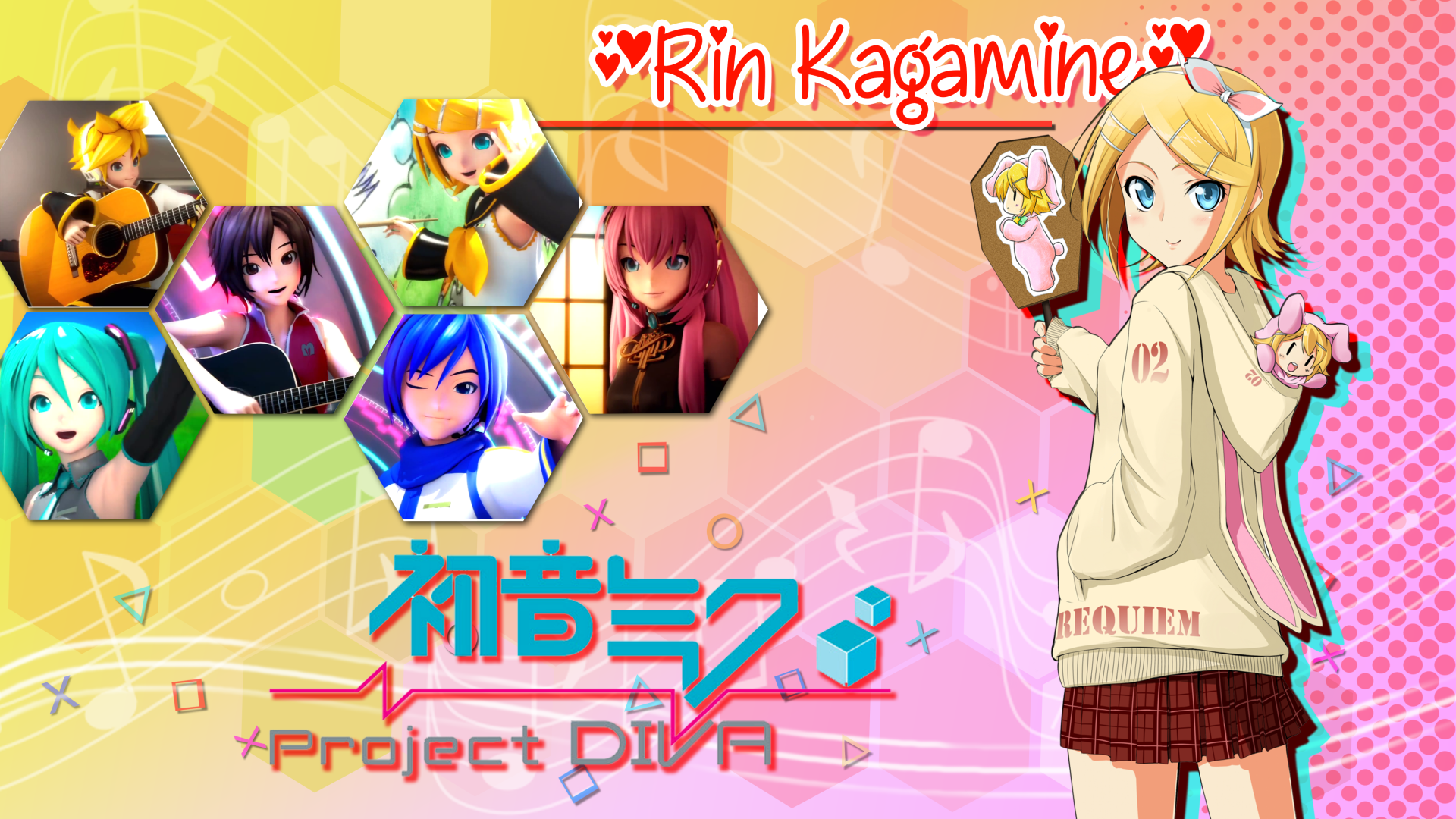 Rin Kagamine Kawai! 4k UltraHD2K4K动漫壁纸欣赏收藏 4096x2304px